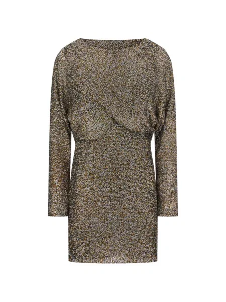 Lung rochie mini Alberta Ferretti cu paiete maro