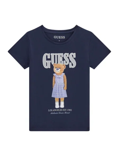 GUESS Póló éjkék / barna ibolyakék szürke