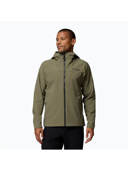 Geacă softshell pentru bărbați Columbia Tennen Mountain Hooded Softshell stone green verde