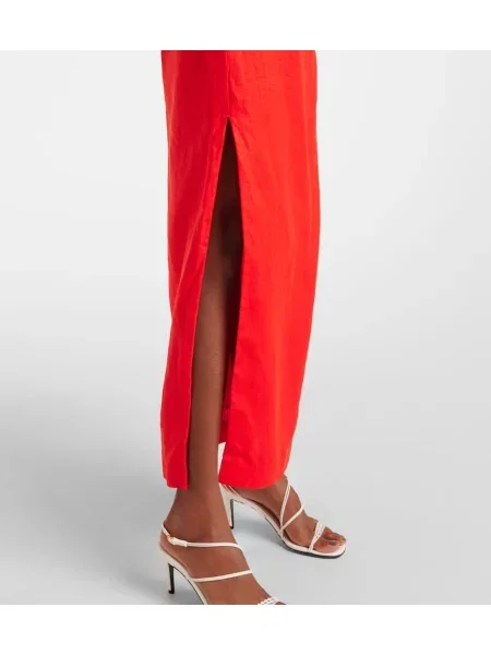 Rochie maxi Sir de in de costum roșu