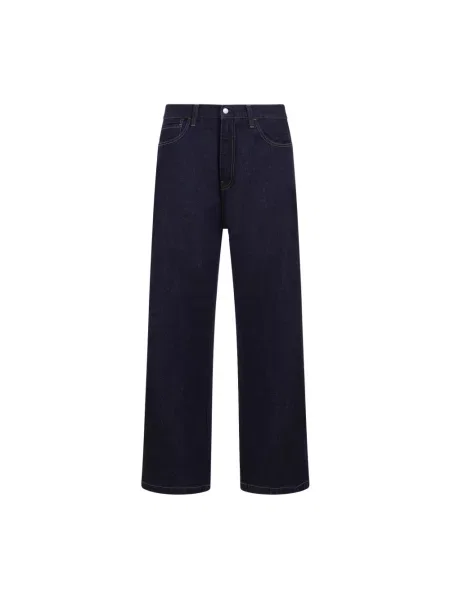 Szerokie jeansy Carhartt Wip niebieskie