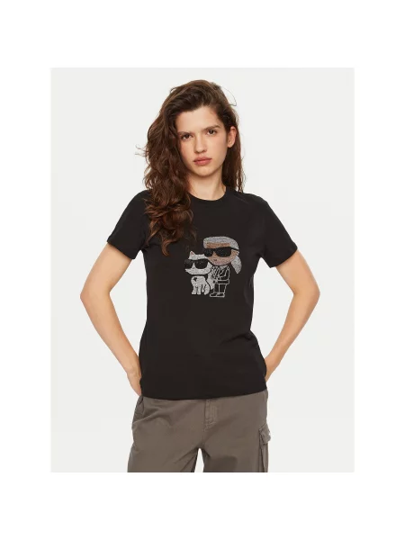KARL LAGERFELD T-Shirt Regular Fit μαύρο