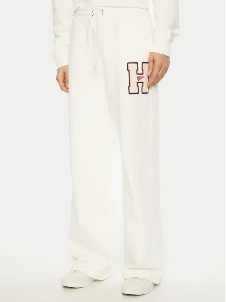 Tommy Jeans Pantaloni trening H Graphic alb