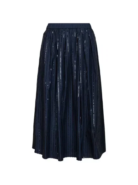 Fustă midi Weekend Max Mara cu paiete albastru