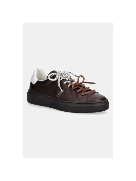 Sneakersy Furla skórzane brązowe