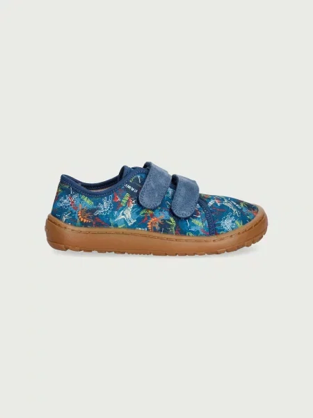 Froddo Pantofle BAREFOOT CANVAS modré