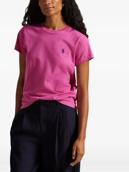 Vunena majica Polo Ralph Lauren s okruglim izrezom iznad koljena narančasta