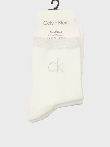 Шкарпетки Calvin Klein з автографом білі