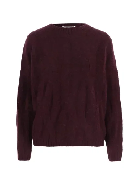 Pulover Allude cu decolteu rotund violet