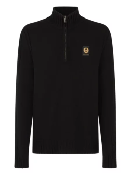 Pulover Belstaff de jumătate de fermoar negru