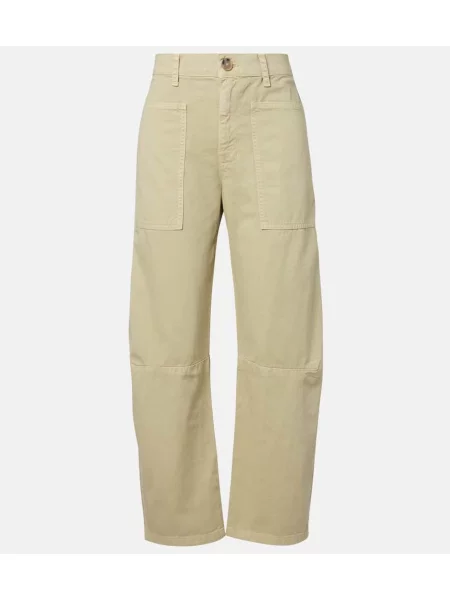 Pantaloni Velvet de catifea bej