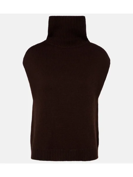 Vlnená vesta Jardin Des Orangers hnedá