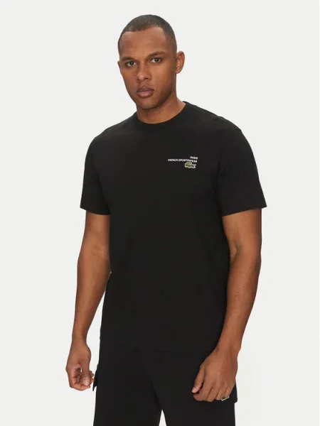 Тениска с яка Lacoste с изчистен дизайн зелено
