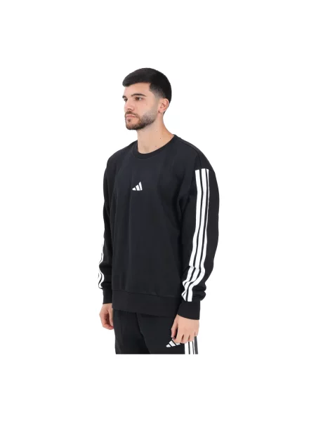 Bluza adidas Essentials Fleece 3S czarny czysty XXL biały