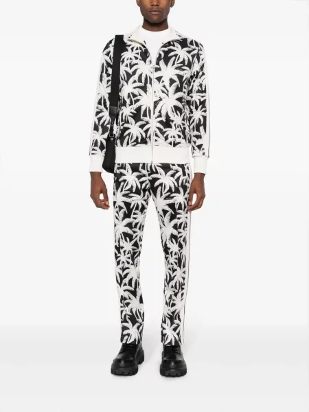 Raštuotos kelnės Palm Angels juoda