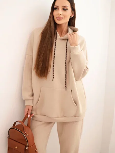 Trening Kesi Włoski cu glugă bej