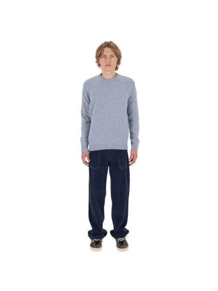 Dzianinowy sweter Roberto Collina niebieski
