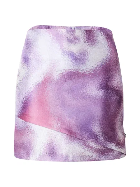 Laagam Sukňa / svetlofialová / šedobiela / orgovánová fialová