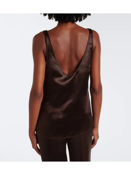 Top Tom Ford din satin maro