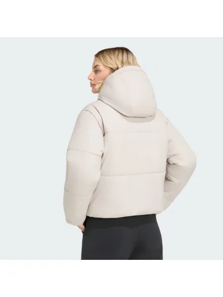 Puchowa ocieplana kurtka ESSENTIALS HIGHLOFT beżowa