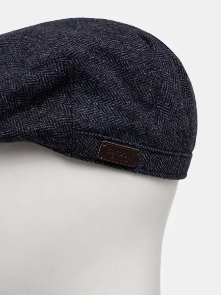 Вовняний кашкет Barbour вовна синій