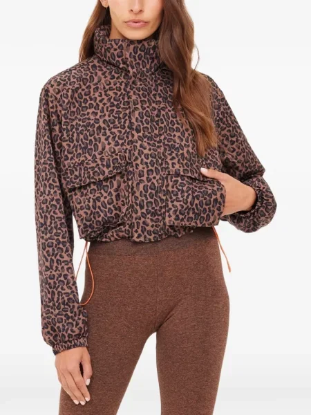 Geacă The Upside cu imagine cu model leopard maro