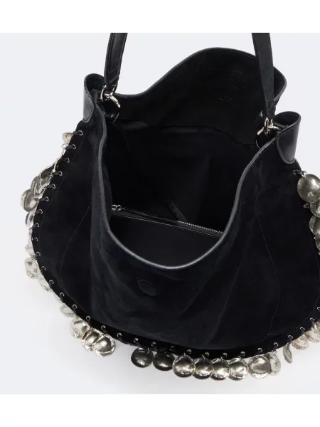 Semišová crossbody kabelka Isabel Marant čierna