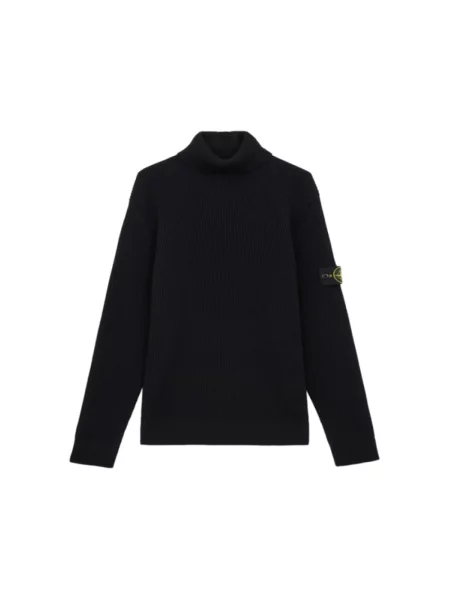 Sweter Stone Island z nadrukiem czarny