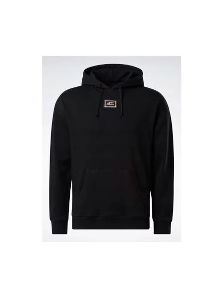 Sportska majica Reebok Sport s kapuljačom crna