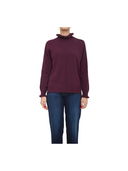 Sweter Twinset wełniany czerwony