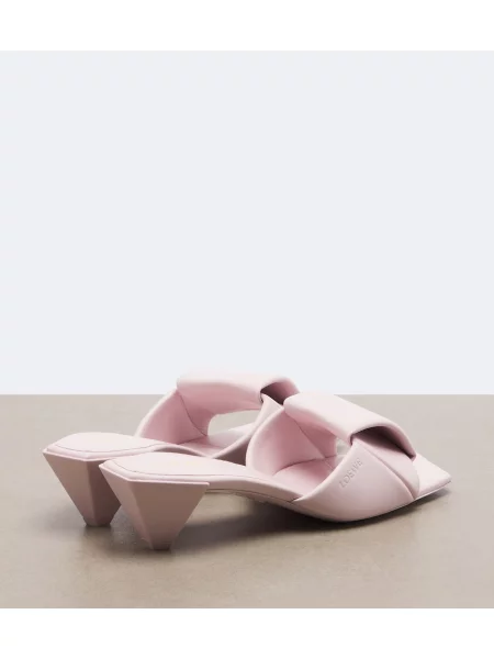 Papuci tip mules Loewe din piele roz