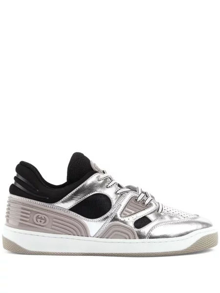 Sneakerși Gucci Basket din piele gri