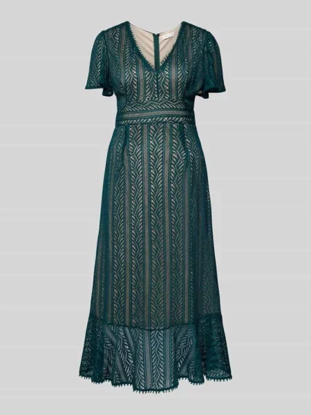 Sukienka z koronką szydełkową Apricot zielona