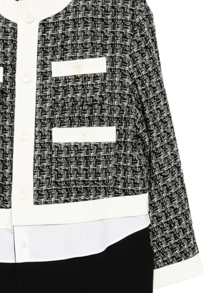 Palton Undercover din tweed negru