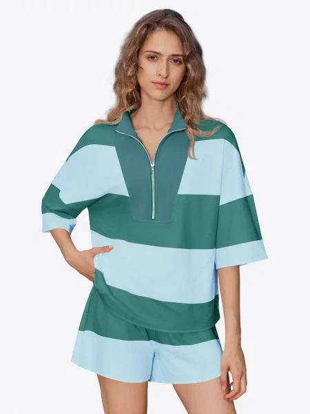 Imily Bela Costum cu pantaloni Active mentă / pin verde