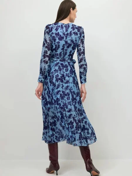 BIZUU rochie evazată NILA albastru
