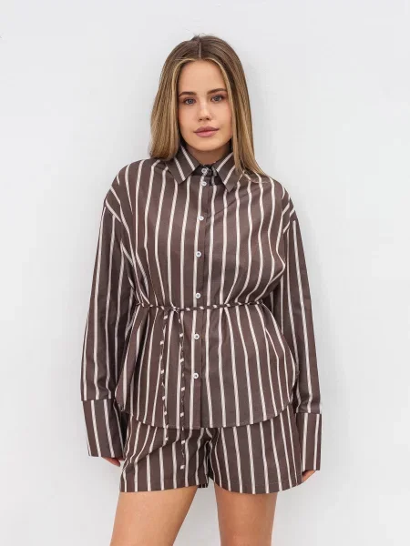 Сорочка Romashka Гармонія нейлон/бавовна коричневий