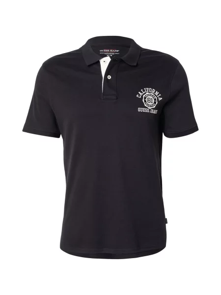 GUESS JEANS Tricou negru alb