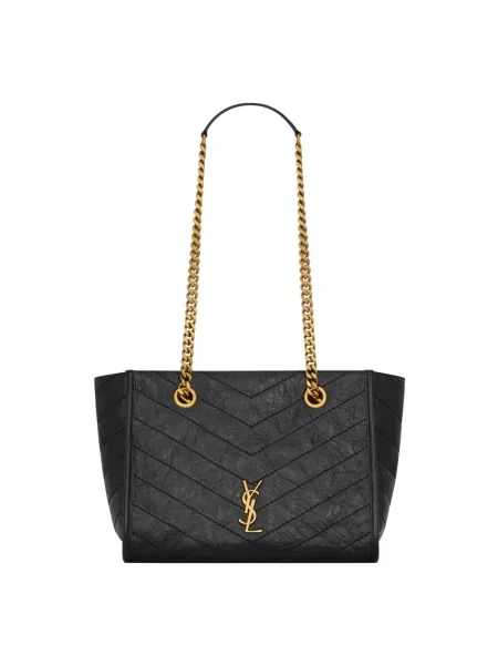 Shopperka Saint Laurent skórzana czarna
