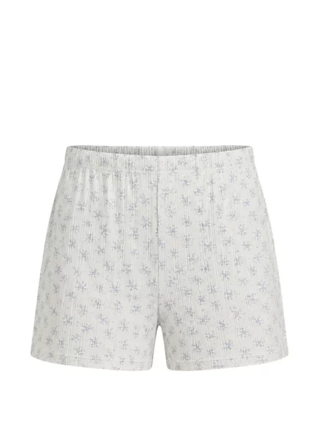 Pantaloni scurți Polo Ralph Lauren cu model floral tricotate cu imagine alb