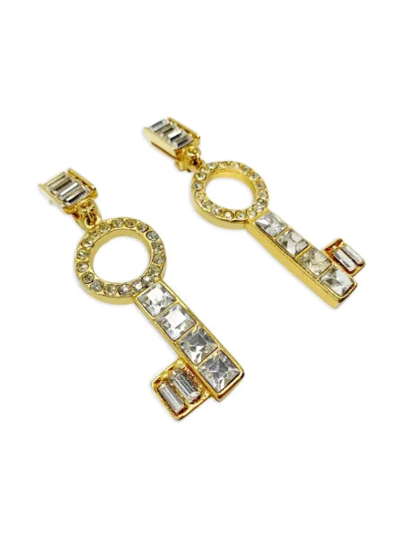 Обеци Jennifer Gibson Jewellery с кристали златисто