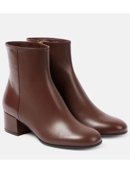 Cizme scurte Gianvito Rossi din piele maro