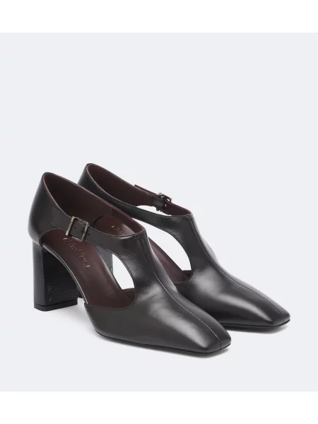 Pantofi cu toc Max Mara din piele maro