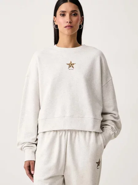 Guess Jeans hanorac oversized pentru femei din gri