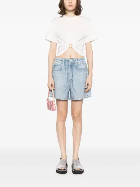 Džinsiniai šortai Rag & Bone mėlyna