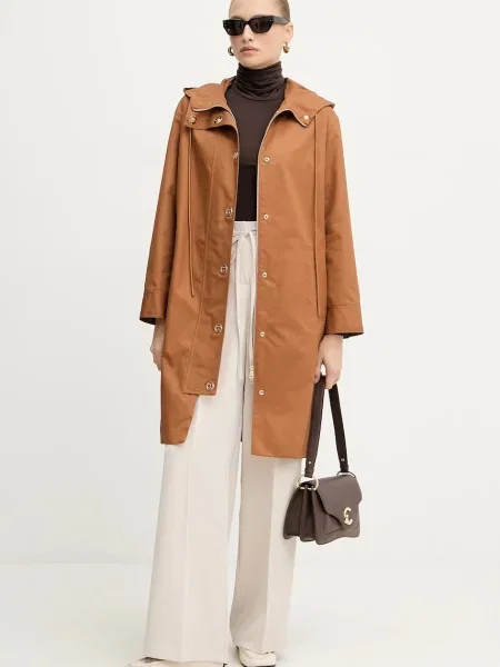 Twinset kurtka przejściowa brązowy