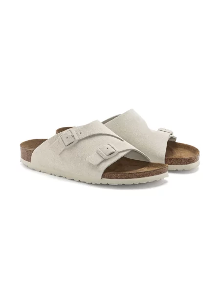 Велурени чехли Birkenstock Zurich сиво