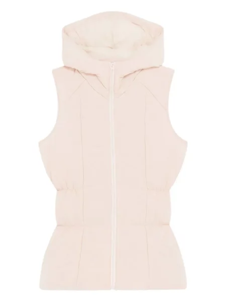 Vestă din puf Repetto cu glugă roz