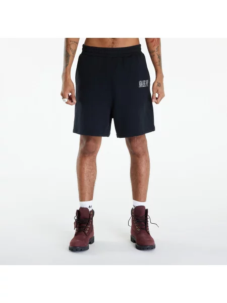 Къс панталон Awake NY Awake Sweatshort с меланжов десен черно
