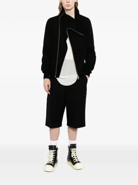 Geacă Rick Owens asimetrică negru